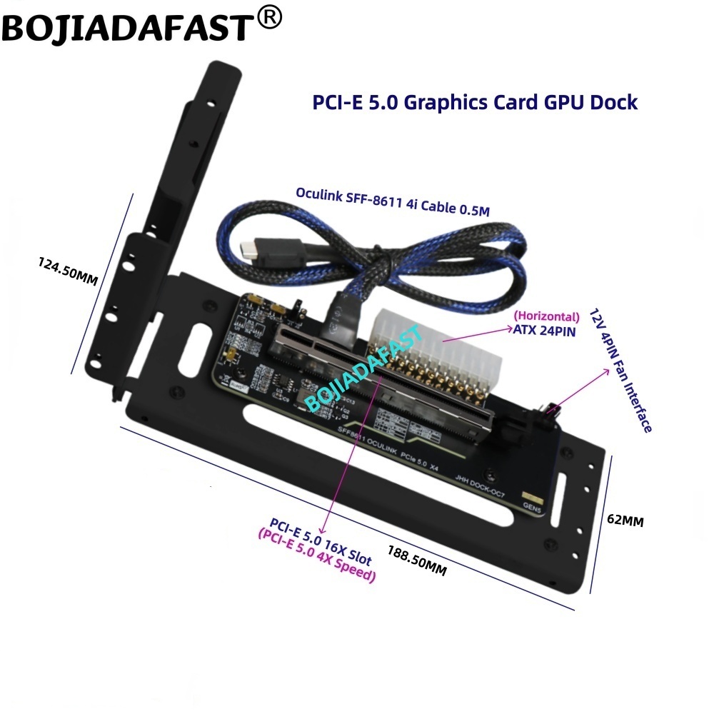 Oculink Egpu Dock Graphics Card - PCI-E 5.0 X4 OCuLink 외장 그래픽