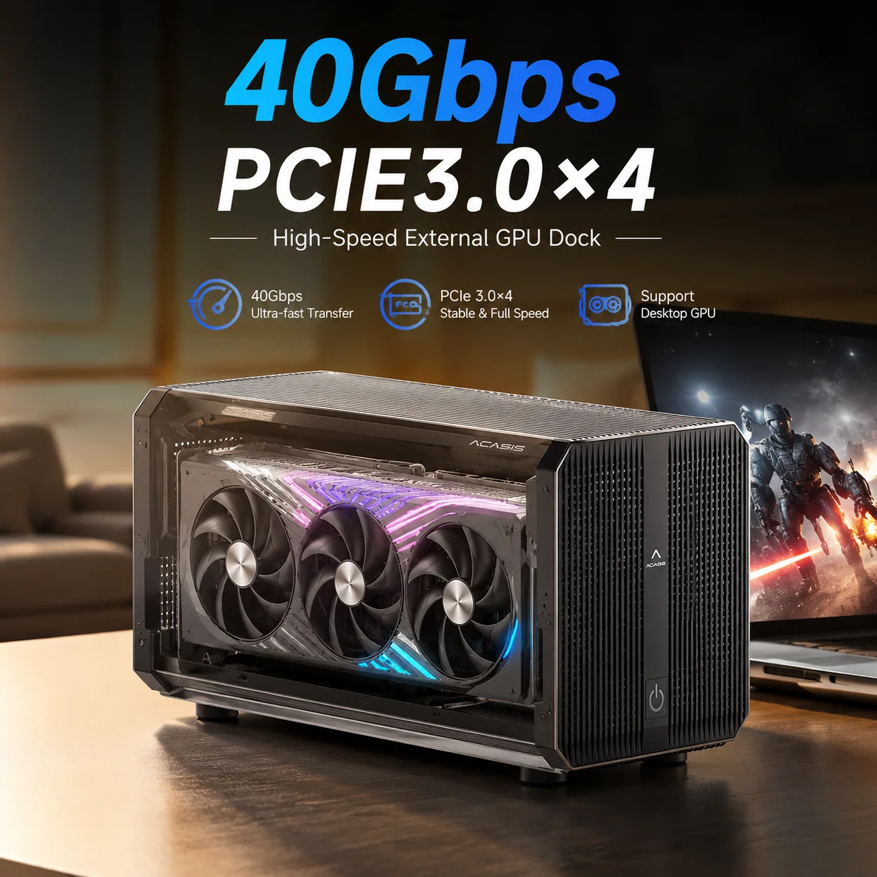 Acasis 40Gbps eGPU 케이스, 24핀 전원 - Thunderbolt 4 External Gpu Enclosure 리뷰 및 가격